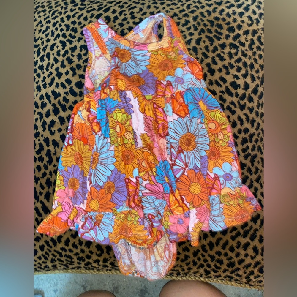 Posh peanut Meadow twirl romper